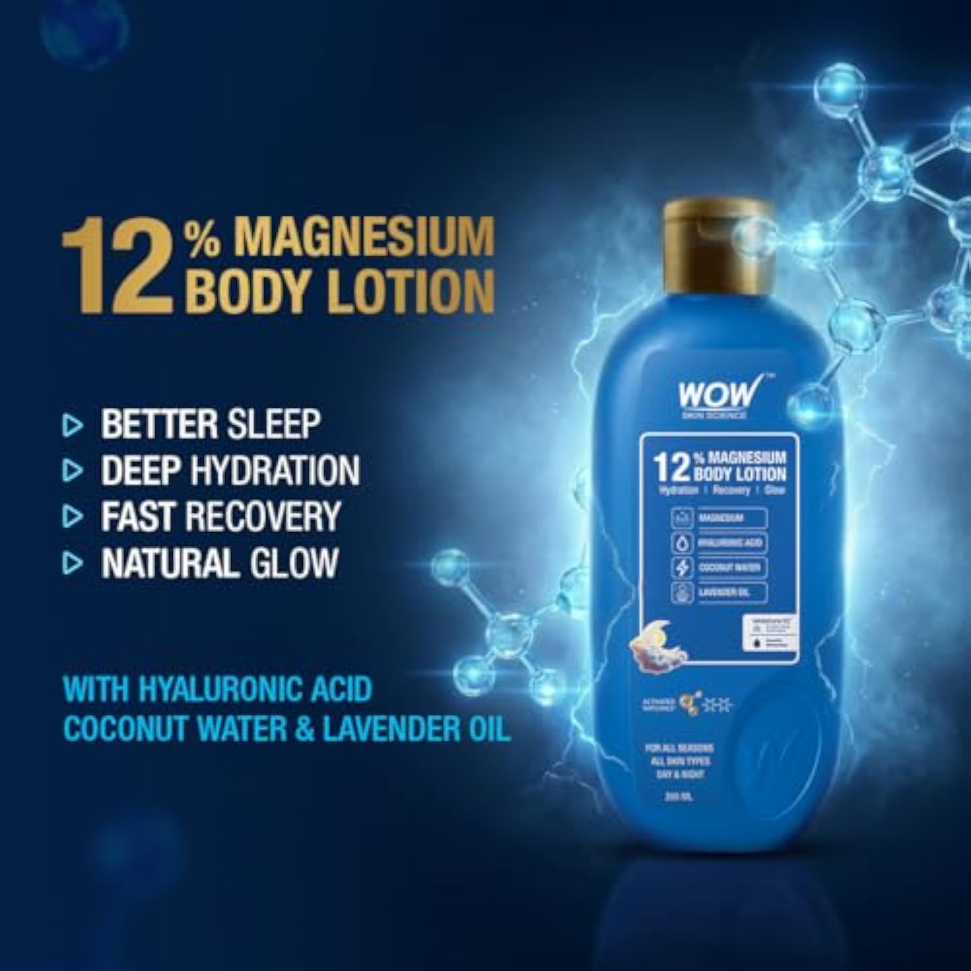 WOW Skin Science 12% Magnesium Body Lotion