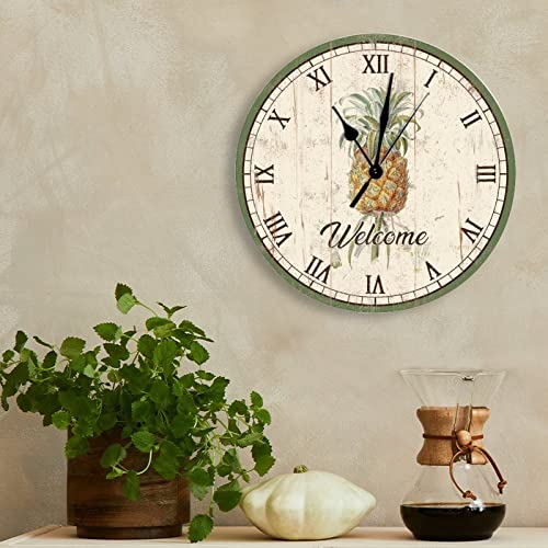 Tropical-Yellow-Pineapple-Wooden-Wall-Clock-Retro-Kitchen-Clocks-Fruit-Large-Wooden-Wall-Clocks-Battery-Operated-12-Inch-Non-Ticking-Rustic-Wall-DecorHome-Decor-for-Living-Room-Bedroom-Office Tropical Yellow Pineapple Wooden Wall Clock Retro Kitchen Clocks Fruit Large Wooden Wall Clocks Battery Operated 12 Inch Non Ticking Rustic Wall DecorHome Decor for Living Room Bedroom Office