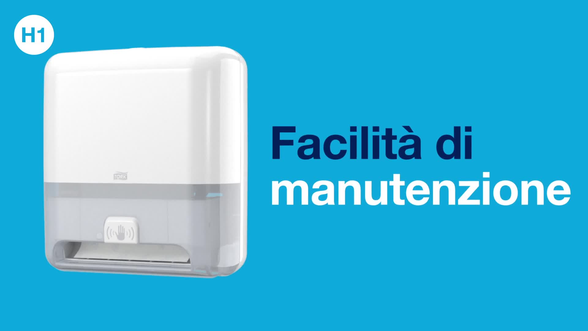 Tork Matic Sensor Dispenser per asciugamani di carta 460001 - H1 Dispenser per rotoli di carta, dispenser per asciugamani singoli, indicatore di livello, acciaio inossidabile spazzolato