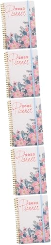 STOBOK 5 unids 2023 Agenda Book Traveler's Notebook Pocket Spiral Notebook Pocket Bloc de notas Bloc de notas Bloc de tiempo Planificación Cuaderno