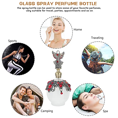 Botellas de perfume de vidrio PRETYZOOM de 30 ml con acabados sofisticados de estilo vintage 3