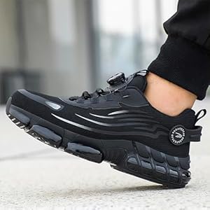 MIEHUIAI Werkschoenen voor dames en heren, veiligheidsschoenen, licht, sportief, stalen neus, antislip, luchtkussen, ademend, beschermende schoenen, industriële schoenen, 38 EU