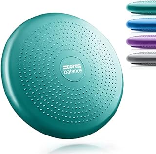 Core Balance Wobble Cushion Physio, Air Stability Cushion, Inflatable Core Trainer, Sensory Cushion for Chair, Pump Included (33cm x 2 inches)