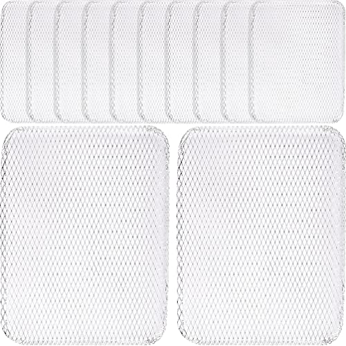 Grill Mesh Mat - Set of 10, Non Stick Aluminum BBQ Grill Mat, Reusable Grilling Mats Works on Gas, Charcoal, Pellet Grill, 15.4x12.2 in