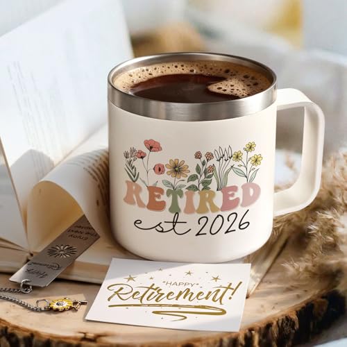 Lifecapido Retirement Gift for Woman, 14oz Stainless Steel Coffee Mug - Image 2