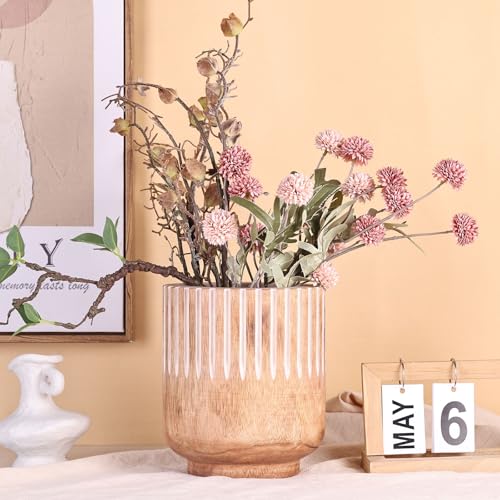 XMGZQ Vasos de madeira para decoração de casa, vasos rústicos para centros de mesa, decoração de mes
