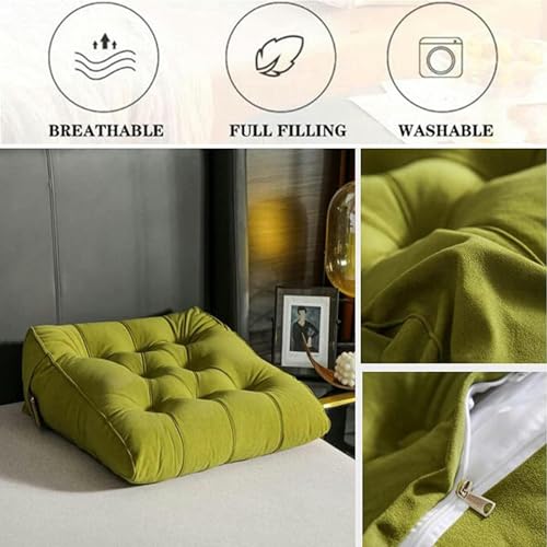 Traversin triangulaire tête de lit support de positionnement vert - 4
