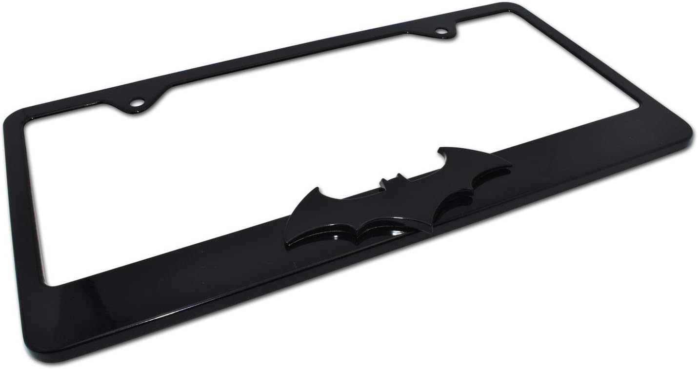 Elektroplate Officially Licensed DC Comics Batman Black All-Metal Standard Size Superhero Premium 3D License Plate Frame Tag Holder for Cars/SUVs/Trucks Weather-Proof Automotive Accessory