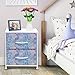 Sorbus Nightstand with 2 Drawers - Kids Bedside Furniture End Table Night Stand - Steel Frame, Wood Top & Easy Pull Fabric Bins - Dresser & Chest for Home, Bedroom Accessories, Office & College Dorm