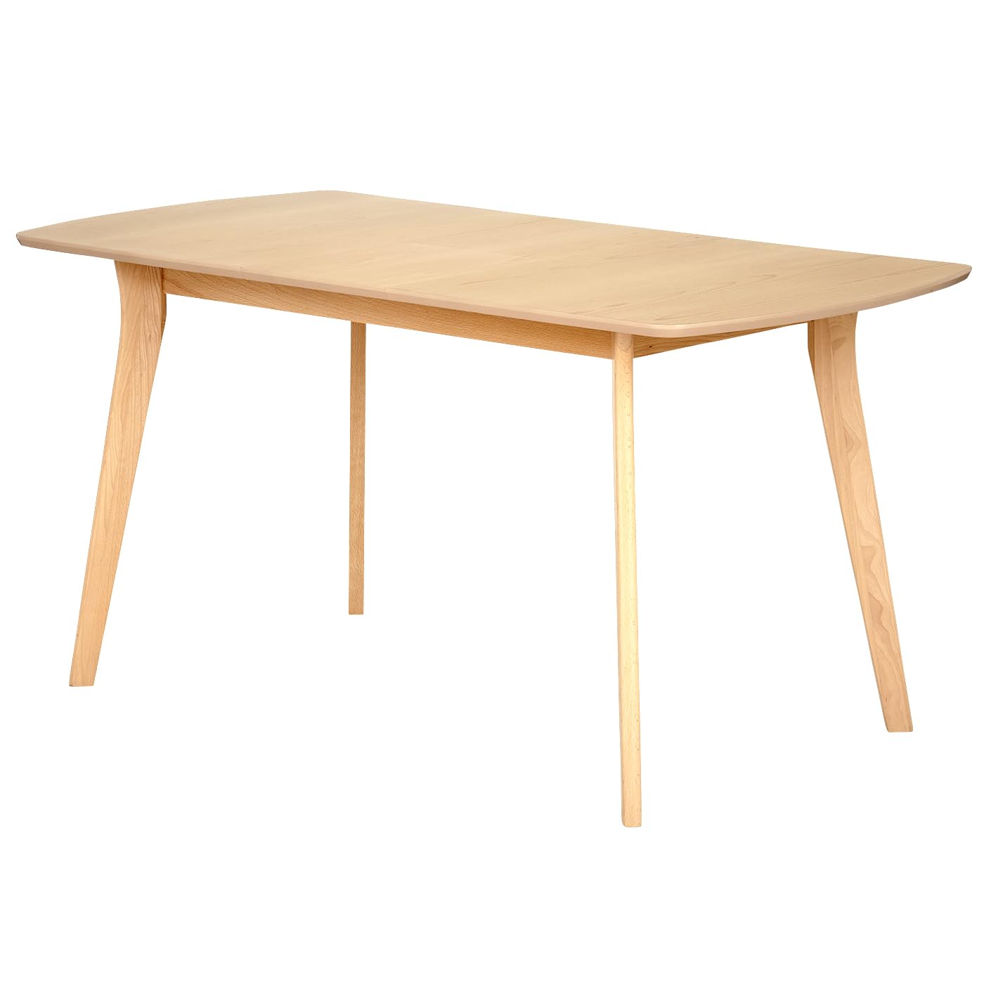 Aldeno Dining Table, Dining Table, 4 Seats, Dining Table Extendable Table, Work Bench, Cafe Table, Natural, Wood, Space-Saving, Stylish (Rectangle/Width 59.1 inches (150 cm)