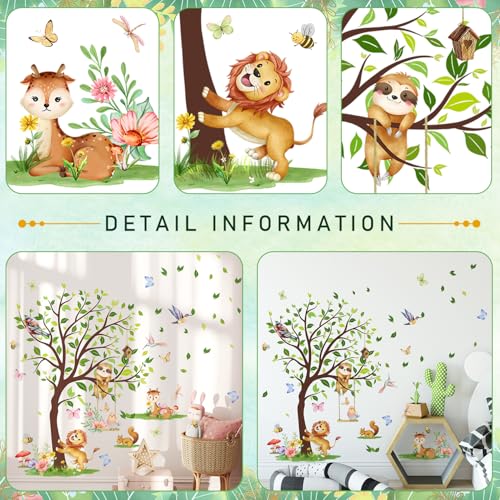 Vinilos decorativos de animales salvajes en hojas 2 unidades miniatura 3