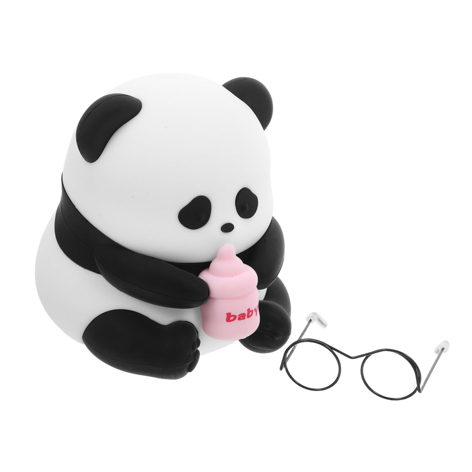 Veemoon Luz De Noche De Panda Acariciando Lámpara De Silicona Para Dormitorio Infantil Luz De Noche Creativa Lámpara Led Que Cambia De Color Para Cabecera Para Lactancia