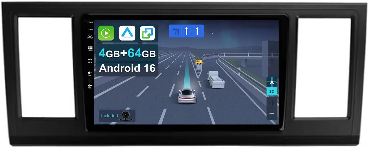 KEC 9" [4+64G] Android 16 Radio Coche para VW Volkswagen Caravelle 6 T6 2015-2020-[CarPlay | Android Auto | Mirror Link | GPS Navi | Bluetooth 5.0 | SWC ] + CAM Incluido