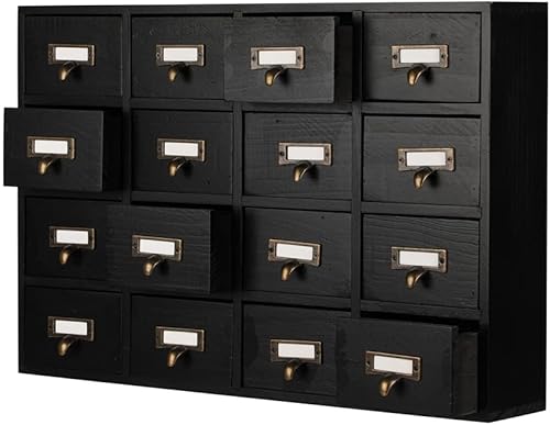 PACKGILO Gabinete de boticario de 16 cajones con cajones, boticario de mesa, cofres y gabinetes de biblioteca, catálogo de tarjetas de biblioteca, PACKGILO Gabinete de boticario de 16 cajones con cajones, boticario de mesa, cofres y gabinetes de biblioteca, catálogo de tarjetas de biblioteca,