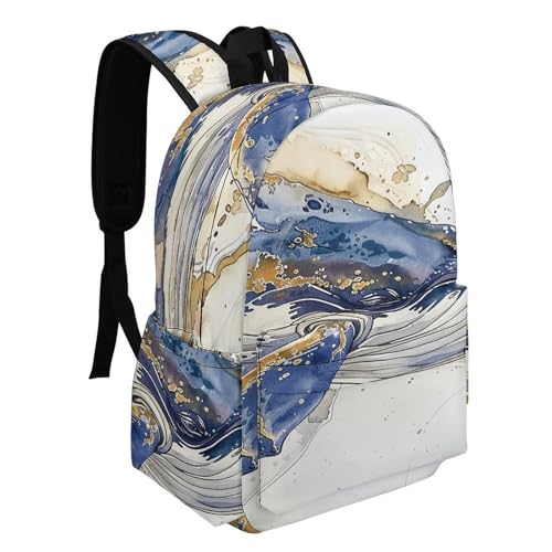 A Picture of A Whale Printed Backpack Water-Resistant Pack Stylish Bag Lightweight Travel Backpack2
