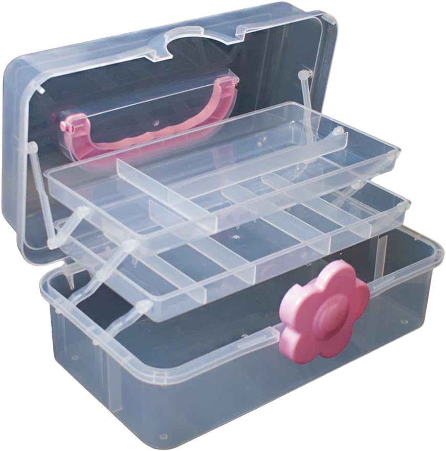 Clear Plastic Container 3 Layers Organizer Box