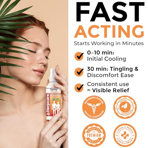 Image of Herpes Genital Treatment Relief Spray for Genital Sores & Itching | Fast Acting Relief Spray, Soothes Genital Sores, Itching, Burning, Tingling & Irritation, Strength Formula with Botanicals