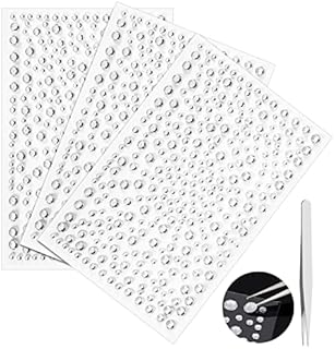metagio Crystal Rhinestones Stickers,Self-Adhesive Diamond Jewels Sticker Rhinestones Crystal Gem Stickers with Tweezers for Nail Face Art Decorations Clothes Craft Girls Room Decorations