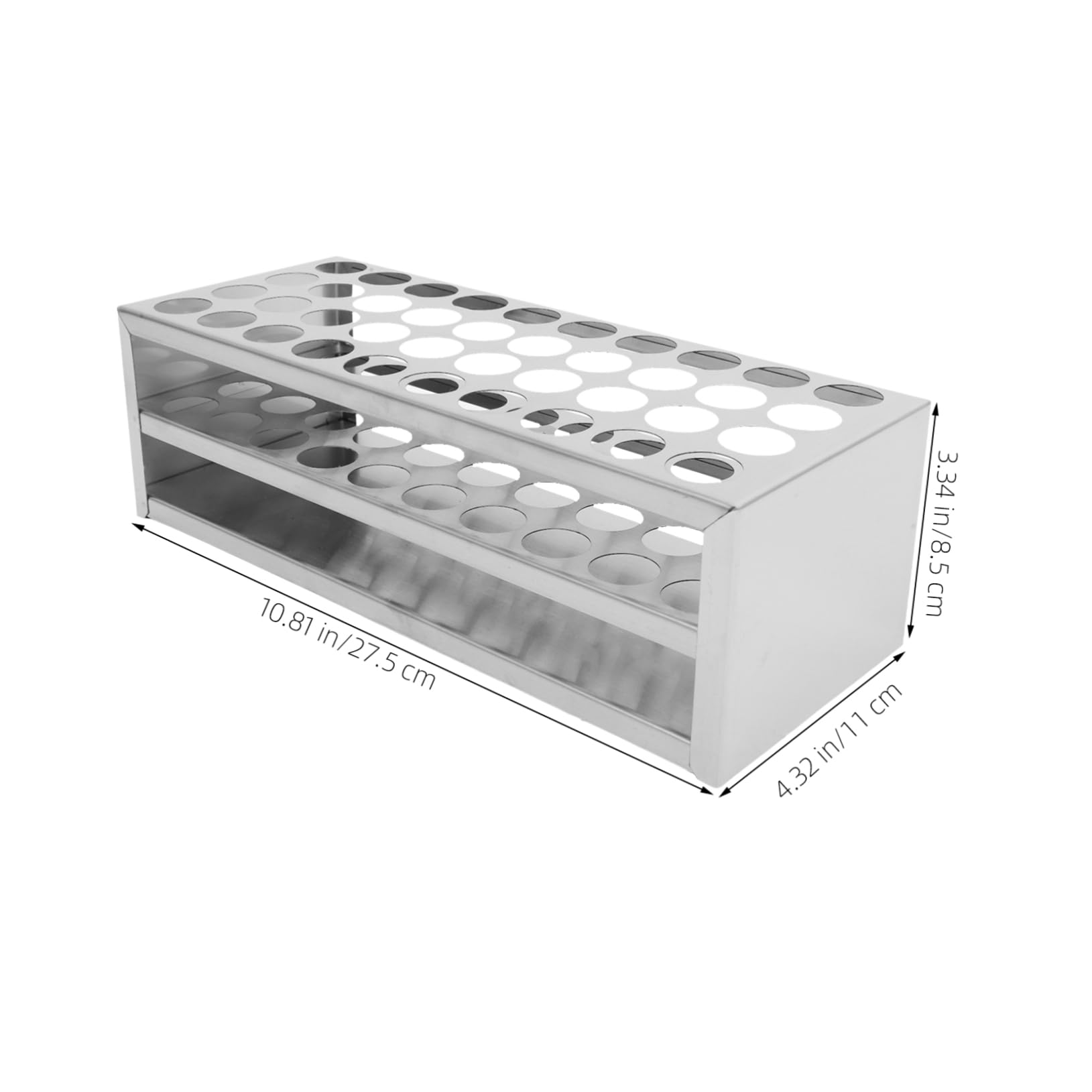 ULTECHNOVO 4piezas Soporte Para Tubos De Ensayo De Ranuras Gradilla De Inoxidable Resistente Para Tubos De Rack Versátil y Fácil De Montar Para Laboratorios y Análisis Experimentales