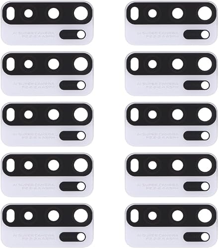 Back Camera Lens Replacement Kit - 10Pcs White For Smartphone Models 1935-V1965A And 1938
