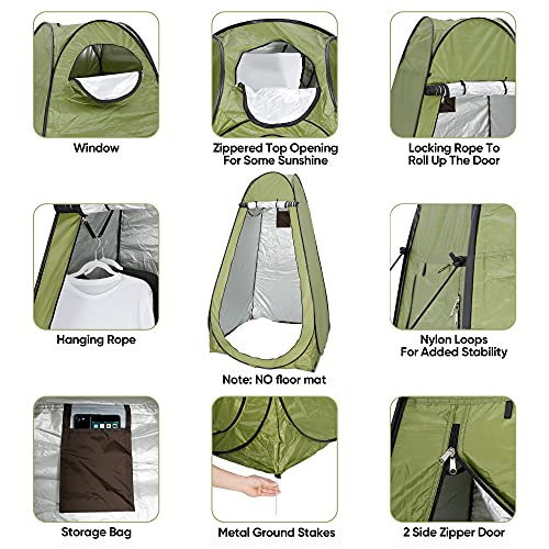image for F2C 6.3FT Pop Up Privacy Tent Instant Shower Tent Portable Outdoor Rai