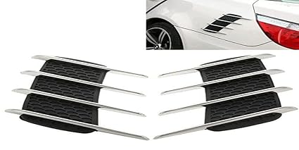 JAINFAM? Car Decorative Air Flow Duct (OB-59) Racing Side Vent Air Flow Chrome Plated Sticker for Maruti S-Cross