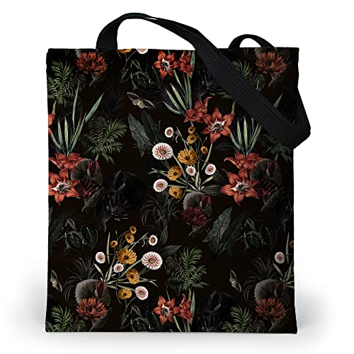 Loxato Tote Bag mit Reißverschluss - Schultertasche Damen mit reißverschluss - Stofftasche Bedruckt - Umhängetasche Damen Groß B37 H42 cm - Beuteltasche Damen - Tasche Damen Umhängetasche Cover