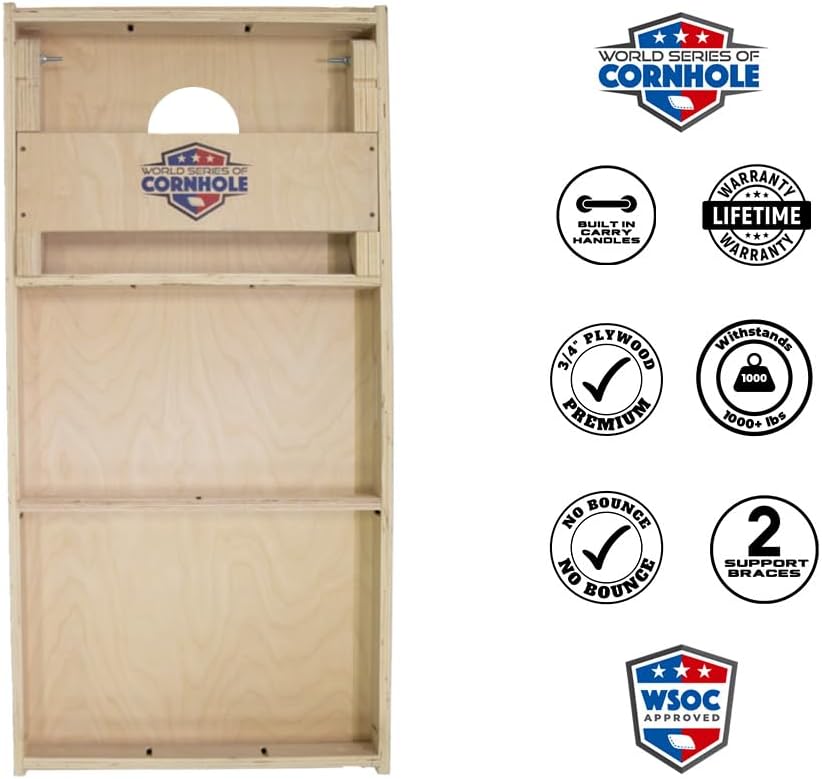 World Series of Cornhole Official 2' x 4' Professional Cornhole Board Runway 2402P - Georgia/Black