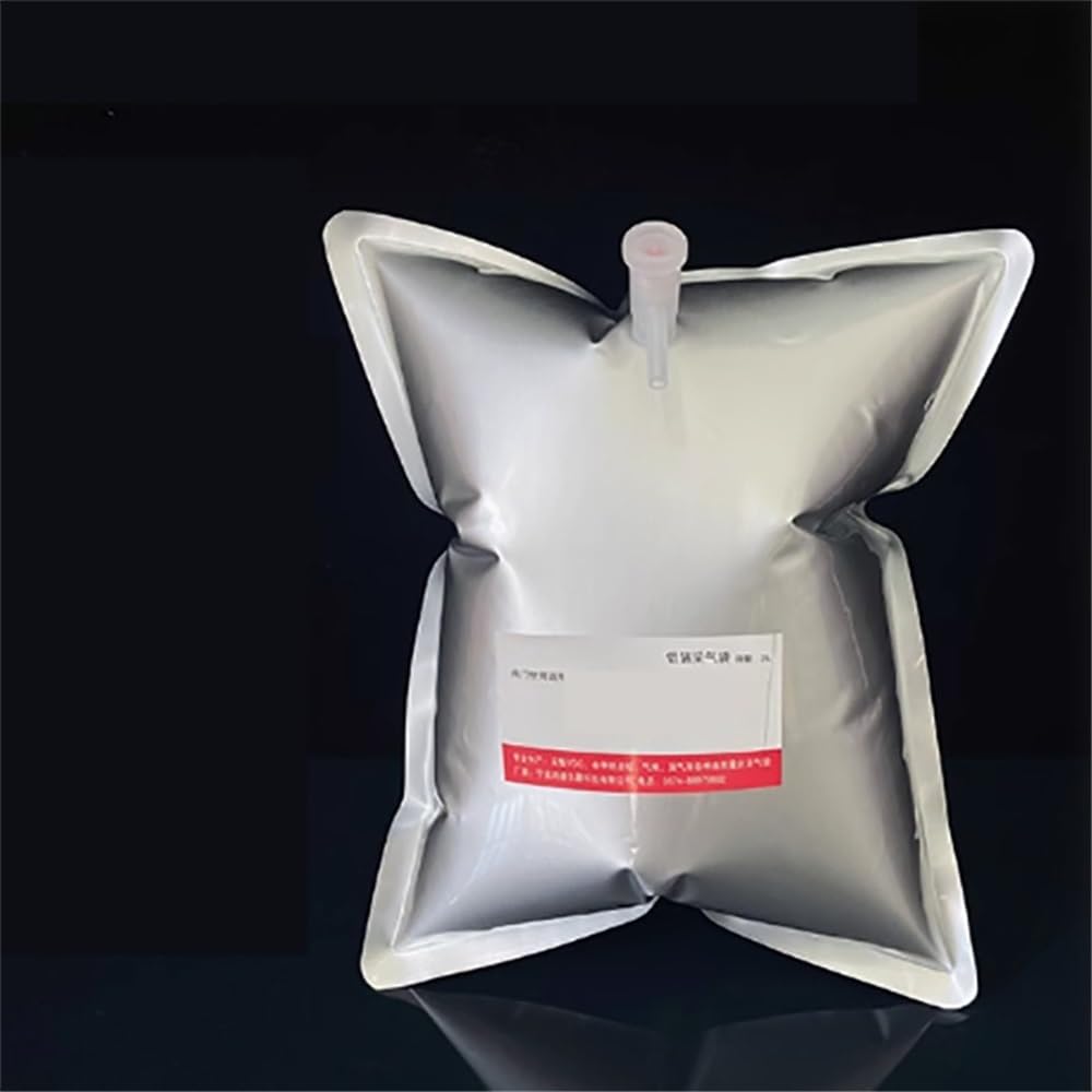 Cristalería de Laboratorio Bolsa de muestreo de aluminio de 5 piezas, bolsa de recolección, bolsa de recolección, válvula simple y doble(0.1L double valve)