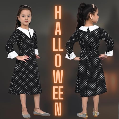 Image of Sarvda Halloween Dress | Costume and Accessories | For Girls and Boys | Haunted Horror Theme Party Vampire Witch Ghost Skeleton Draculla Pumpkin Scary Cosplay Dress