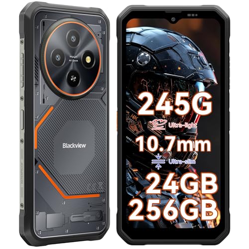 Blackview Fort 2 Rugged Smartphone, 10.7mm/245g, 24GB+256GB/2TB Telefono Indistruttibile Android 15, Gemini AI, Display 6,56" HD+ 90 Hz, IP69K Impermeabile Celluare Antiurto, NFC/GPS/2 Anni Garanzia