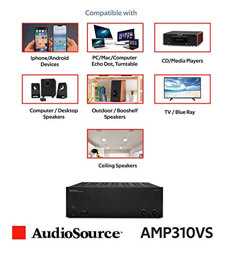 Audiosource Analog Amplifier, Stereo Power A Amplifier Amp210Vs For Home Sound Systems #TOP4