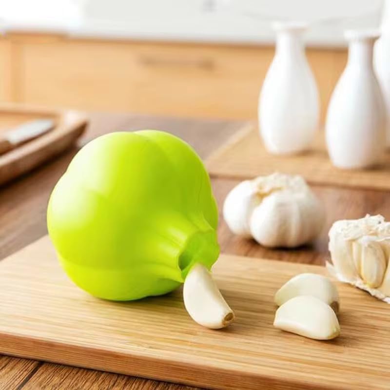 Silicone Garlic Peeler, Lime Green Kitchen Tool, Easy Roll Hand Peeling Tube for Fresh Peeled Cloves