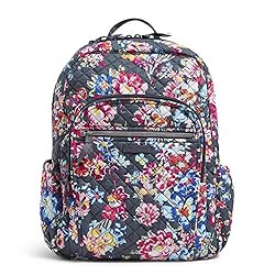 Vera Bradley Women’s Cotton Campus Backpack, Pretty Posies, One Size