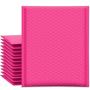 UCGOU Bubble Mailers 8.5×12 Inch Hot Pink 25 Pack Poly Padded Envelopes #2 Medium Mailing Opaque Packaging Postal Self…