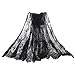 Produktbild PDTO Spitze Stoff Trim Retro Tüll Stickerei Rose Floral Hochzeit Stoff zum Nähen Schwarze 150 x 150cm