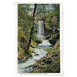 Lantern Press 36x54 Inch Giclee Print, Utica, Illinois, Starved Rock State Park View of Pontiac Canyon and Falls