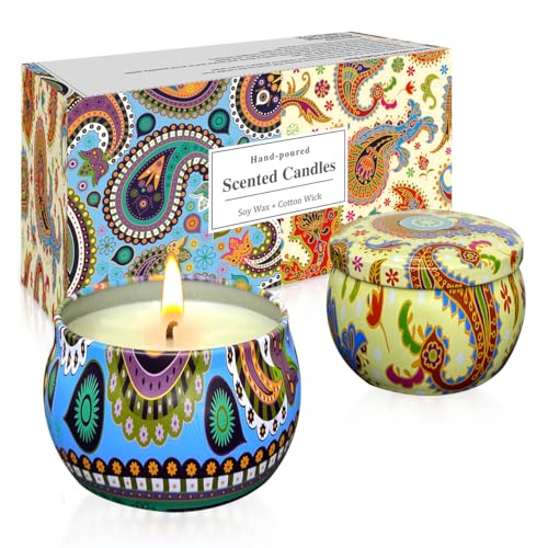 Aromatherapy Candles, Scented Candles, 4.4 OZ Candles Stress Relief and Relax for Home & Bedroom Gift for Women/Men Soy Wax