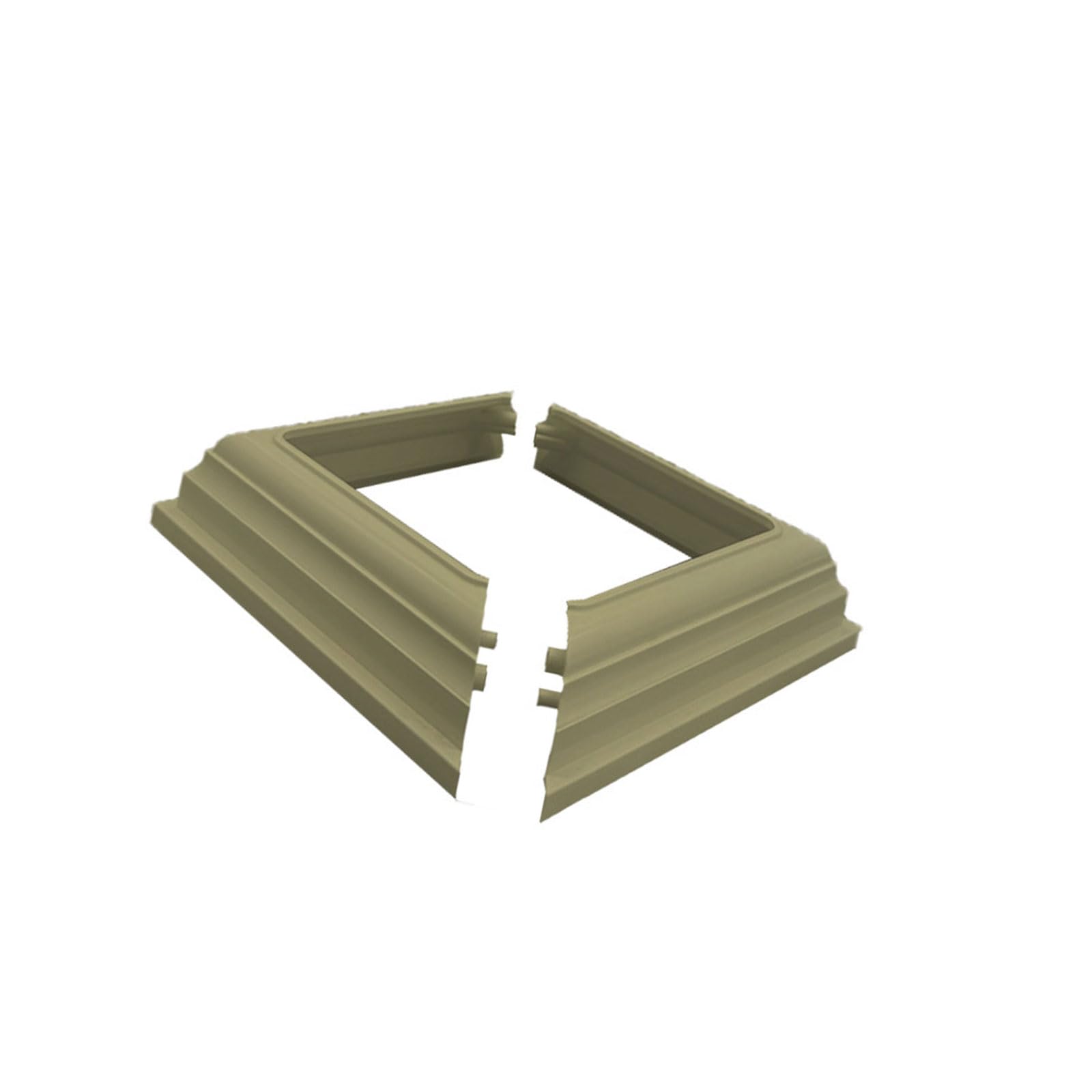 Apglsxy Khaki Type Fence Post Skirt Railing Decorative Base Pvc Posts Column Wraps For Easy Installation And Maintenance For Porch Fence Deck Stairs Rails