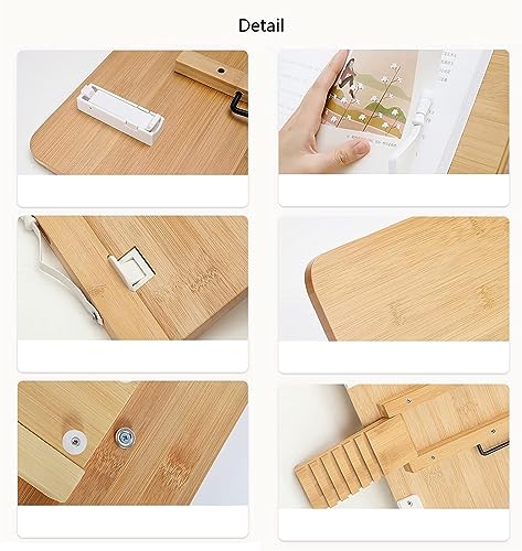 Atril para Libros de Lectura, Soporte Plegable para Libros de Lectura con luz USB, Soporte para Documentos para Libros de Texto, Recetas, revistas, Libros de Cocina y partituras.