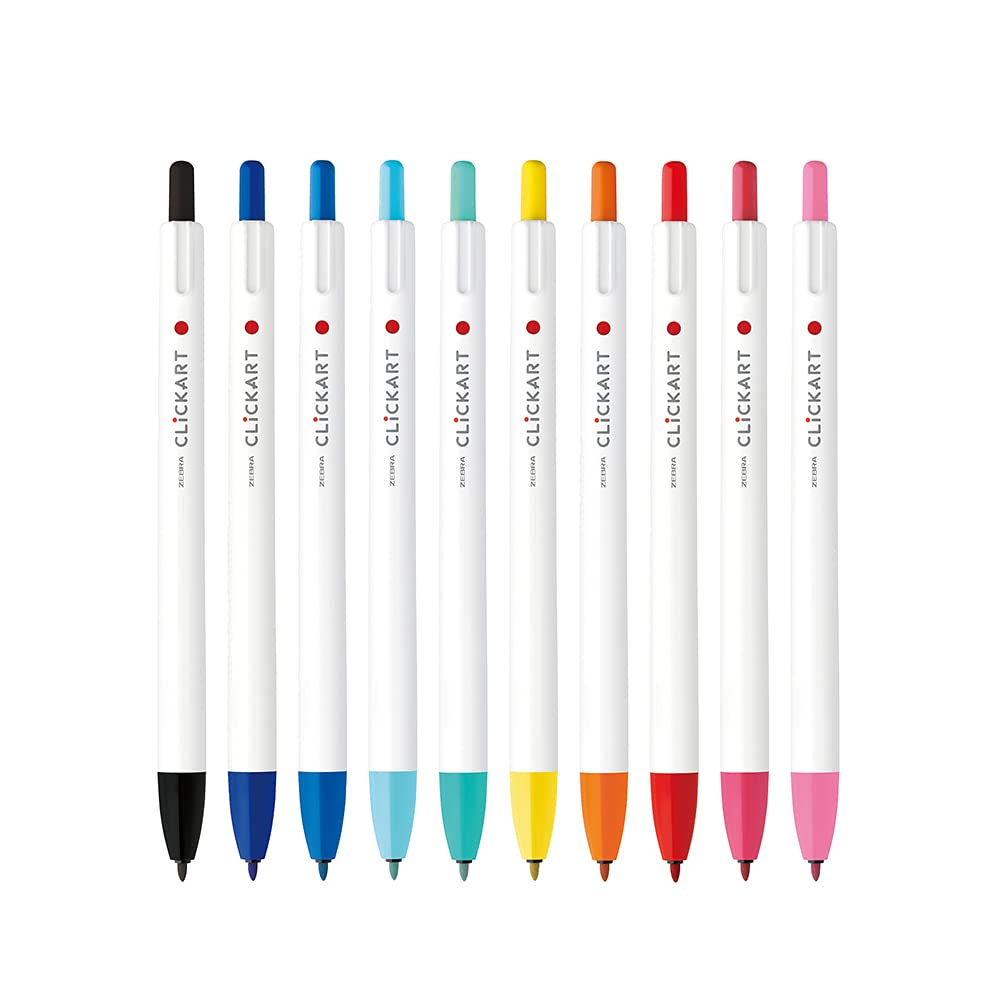 Amazon.com : Zebra WYSS22-10C Water Based Pen, Clickart, 10 Color