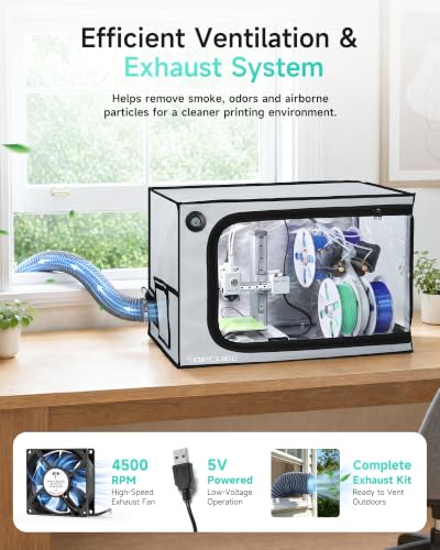 Image of TOPCUBE 3D Printer Enclosure for Bambu Lab A1 Mini Combo with Exhaust Kit