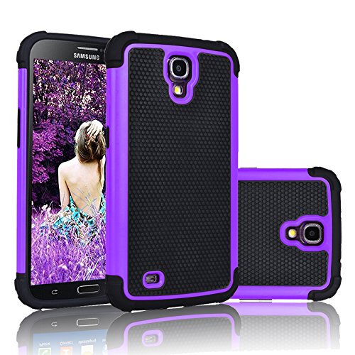 Njjex for Galaxy Mega 6.3 Case， [Nveins] Shock Absorbing Hybrid Dual Layer Rubber Plastic Impact Armor Defender Bumper Rugged Hard Sgell Case Cover for Samsung Mega 6.3 i9200/i9205/i527 [Purple]