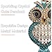 Sparkling Owl Crystal Keychain for Women – Cute Bling Rhinestone Pendant with Heart Wristlet, Car & Bag Charm, Birthday & Christmas Gift (K1, Blue)