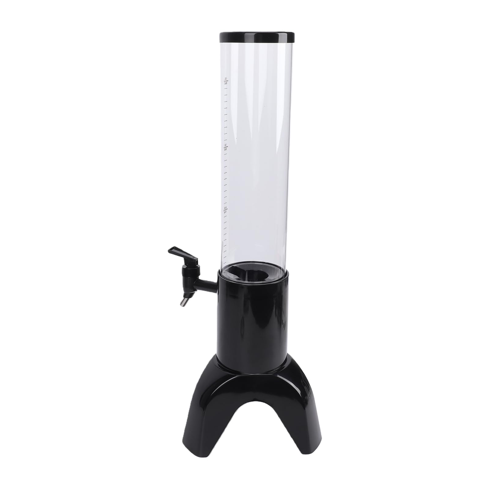 1. Dispensador Mimosa Tower Dispensador de Bebidas Transparente de 1,5 L para Fiestas Bar Eventos Al Aire Libre Material PC/ABS Negro