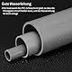 QUARKZMAN 2 Stück PVC Rohr, Durchmesser 6mm Länge 300mm Rund Kunststoffrohr für Garten, Aquarium, Wasserleitung, Kabelkanal, lüftungsrohr（Tiefgrau）