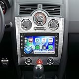 OiLiehu 2G+64G Android 15 Autoradio pour Renault Megane 2 2003 2009 avec CarPlay Android Auto sans Fil, 7“ Écran Tactile Poste Radio avec GPS WiFi Lien Miroir Bluetooth FM/RDS EQ SWC Caméra Arrière