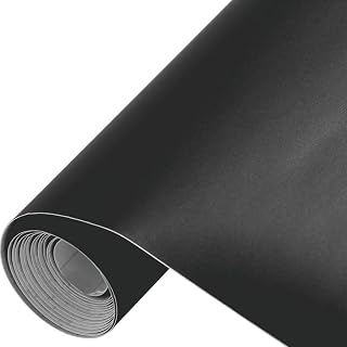 CVANU 24x60Inch Black Matte Self Adhesive Vinyl Car Wrap Sheet Decal Sticker for All Vehicle Type