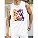 MYHALF Mens Tank Tops Beach Summer Sleeveless Shirts Graphic Palm Tree Vacation Tanks Muscle Gym Tank Top White