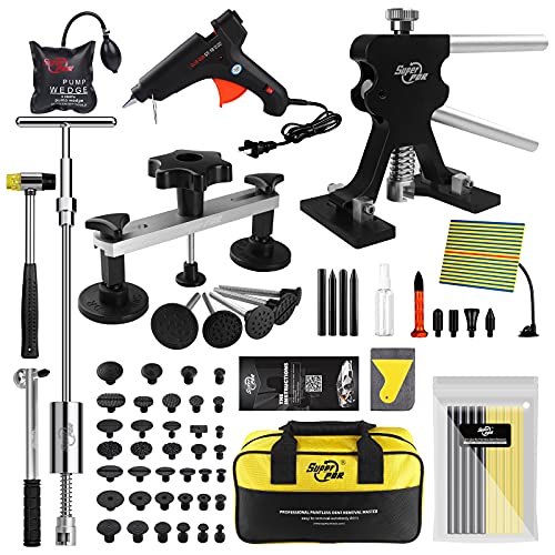 Fly5D Complete PDR Tools Paintless Dent Removal Tools Kits, Repair of Different Auto Dents with 37pcs Dent Pull Tabs Professional Car Dent Puller Kit for Repair Dent or Ding of Metal Surface